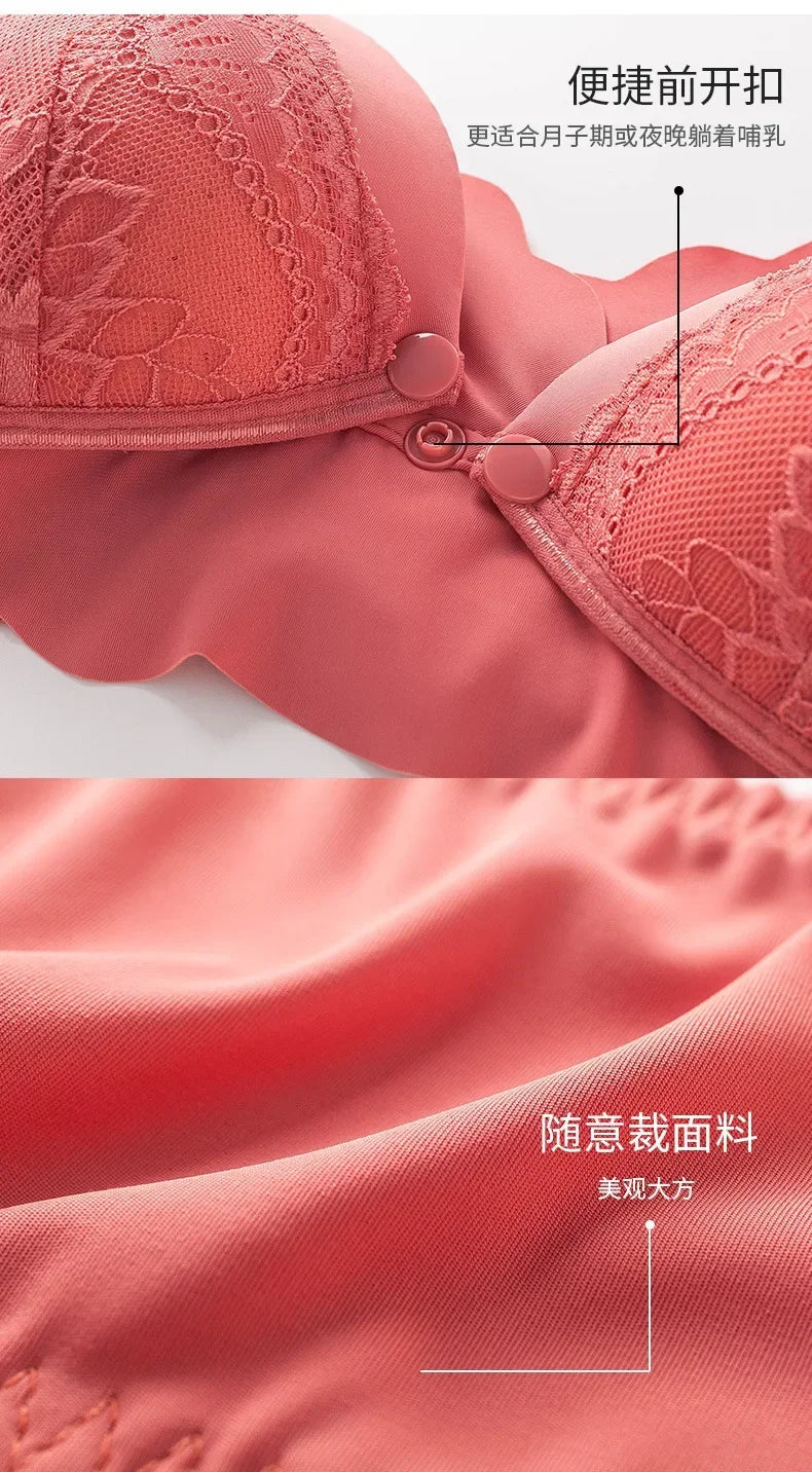 Front Open Nursing Bra Maternity Cotton Breastfeeding Pregnant Women Bralette Wire Free Maternal Underwear Lactation Clothes