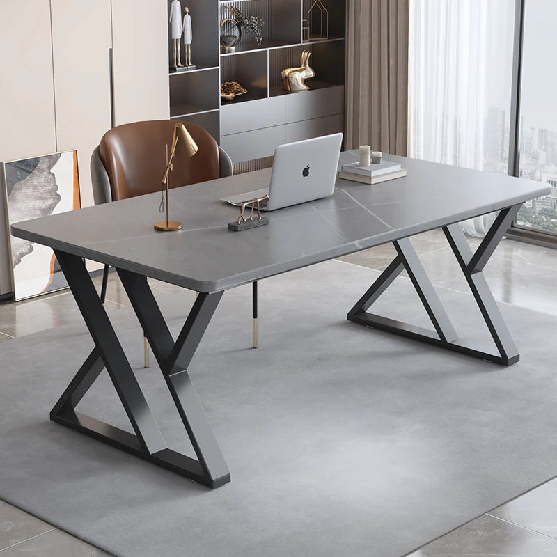 Modern rock board computer desk minimalist design elegant interior gaming desk Mid century luxury mesa para computador furniture