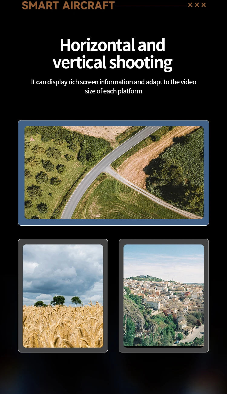 Xiaomi M5 Drone 8K Professional HD Triple Camera Brushless Motor Optical Flow Positioning Foldable Quadcopter RC Drone Toy New