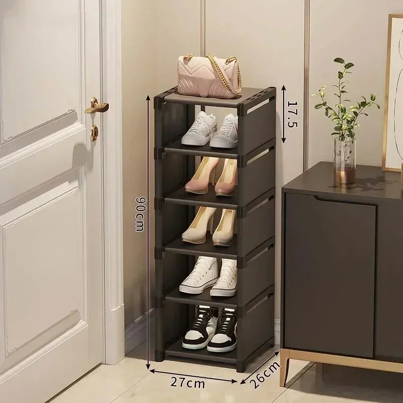 Multilayer Storage Cabinet for Doorway Shoe Shelf for Home Dustproof Shoe Organizer for Entryway Rental Apartment Easy Assembly
