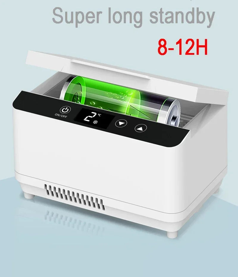 Double Layer Large Capacity Insulin Cooling Box With Carrying Bag Rechargeable LED Touch Insulin Medicine Refrigeration for Car