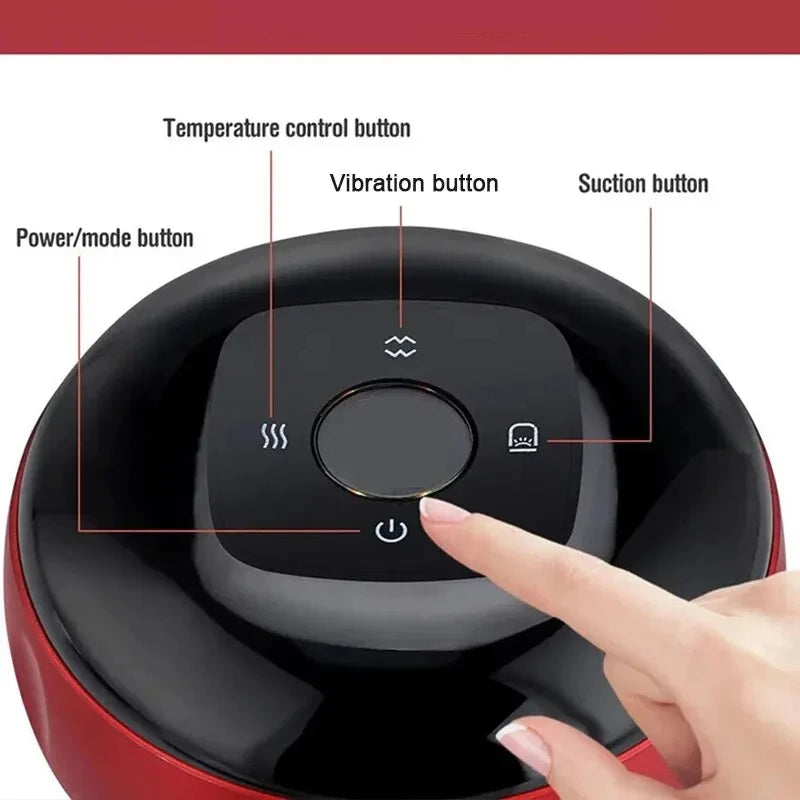 Smart Electric Vacuum Cupping Massager – Heating & Body Scraping for Back, Neck & Arms Cupping Massager