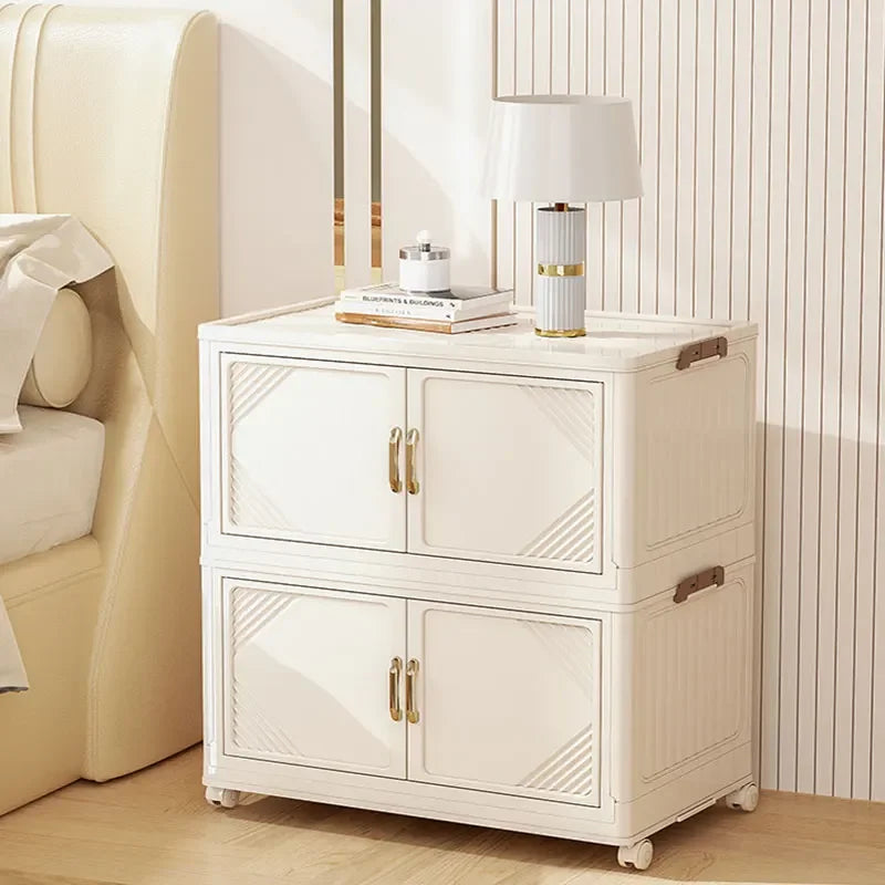 45/55/65cm Length Multifunction Folding Storage Cabinet Dustproof Wardrobe Large Capacity Sundries Cabinet