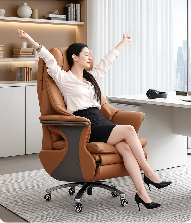 Gaming Chairs Leather Reclining Comfortable Sedentary Electric Massage Armchair Desk Office Chair Gamer Computer Ergonomic