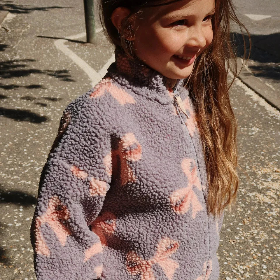 2025 KS Brand Winter Baby Girls Lambswool Jackets Kids Clothes Girls Cartoon Kitten Swan Beetle Outerwear Boys Striped Coat 1-9Y