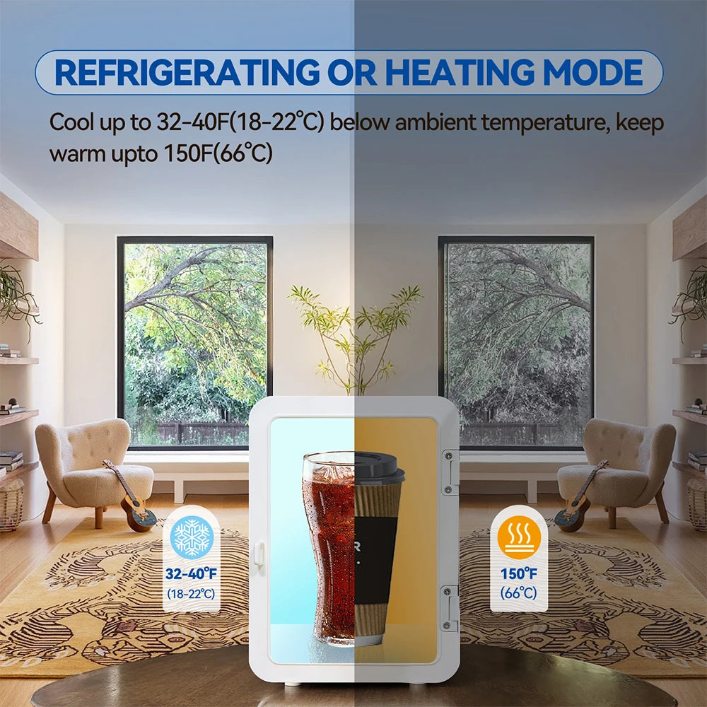 Mini Refrigerator for Cosmetics, Holds 4L Portable Fridge Cooler for Skincare,Cars, Offices,Dormitories Makeup Cooler