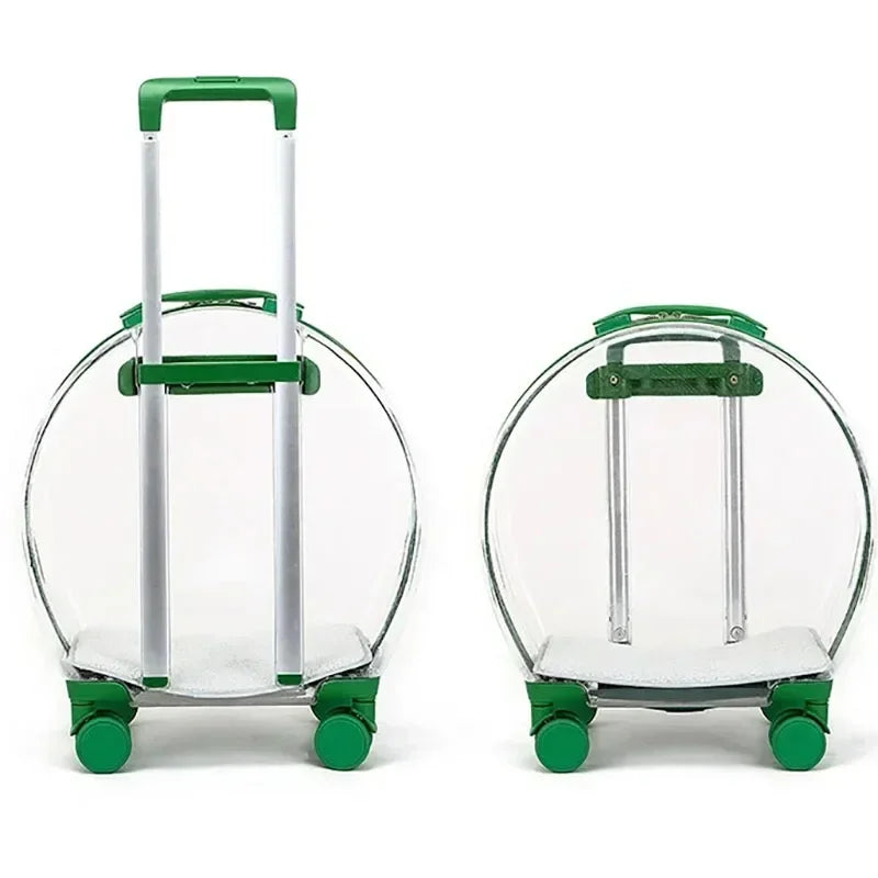 Puppy Move Trolley Cat Carriers Transparent Pet Backpack Animal Transportation and Goods for Travel Pet Supplies with Wheels