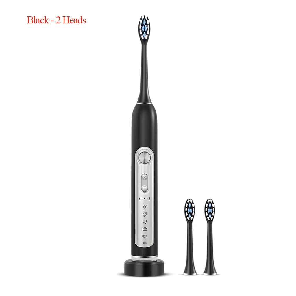 SUBORT S7 Super Sonic Electric Toothbrushes for Adult Kid Smart Timer Whitening Toothbrush IPX7 Waterproof Replaceable Heads Set