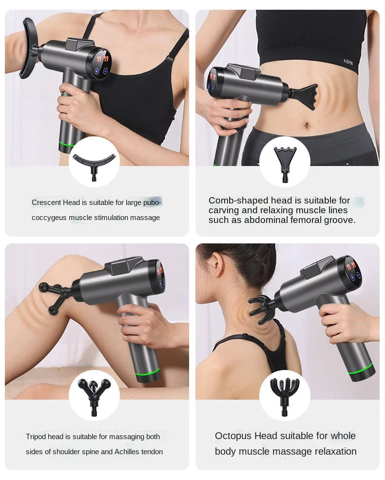 Massage Gun Deep High Frequency Muscle Massage Relaxation Electric Shock LCD Display 99Gear Profession Fascia Gun