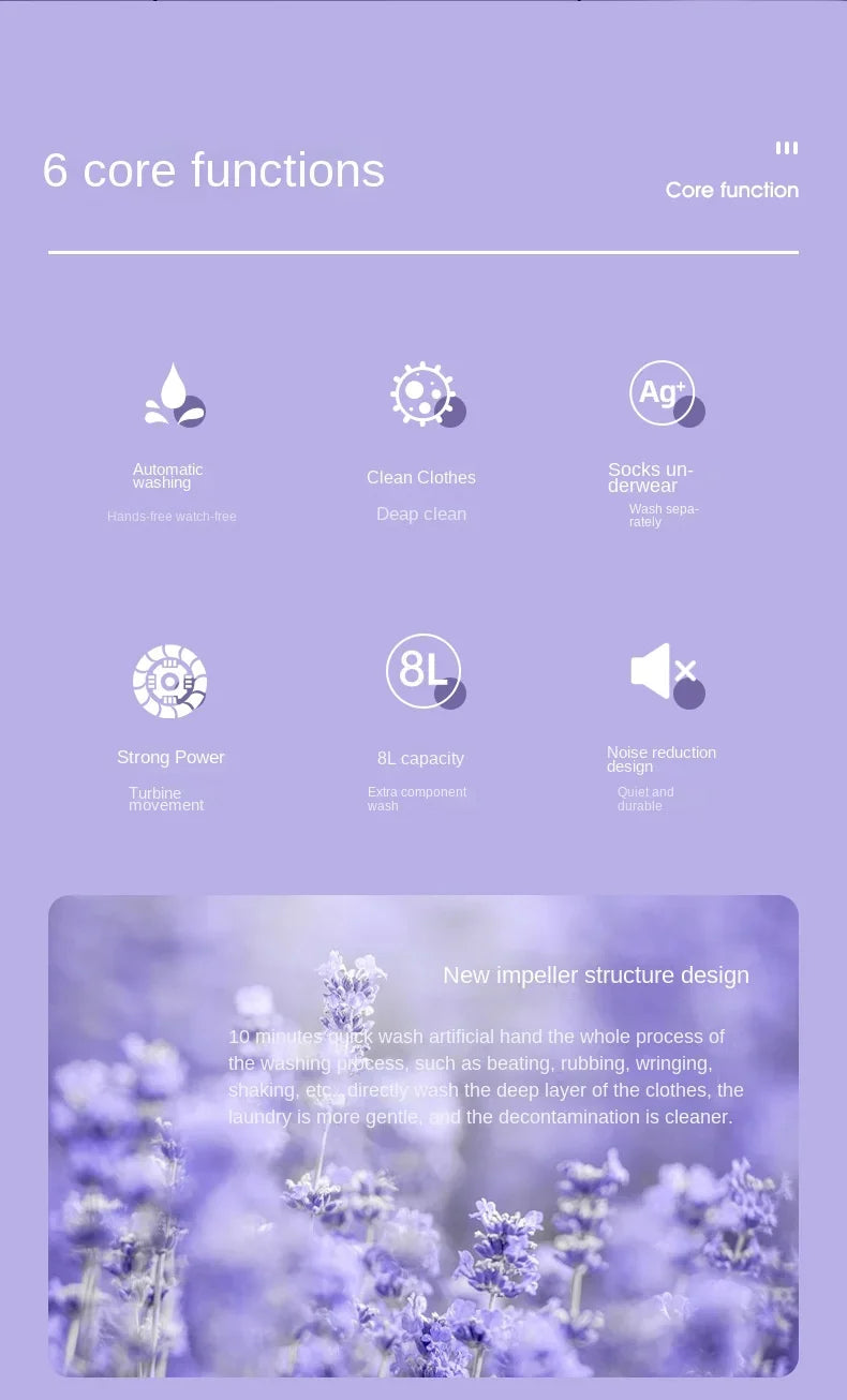 2025 Folding Washing Machine Portable Mini Dehydratable Dormitory Student Socks Underwear Panties Home Appliance Free Shipping