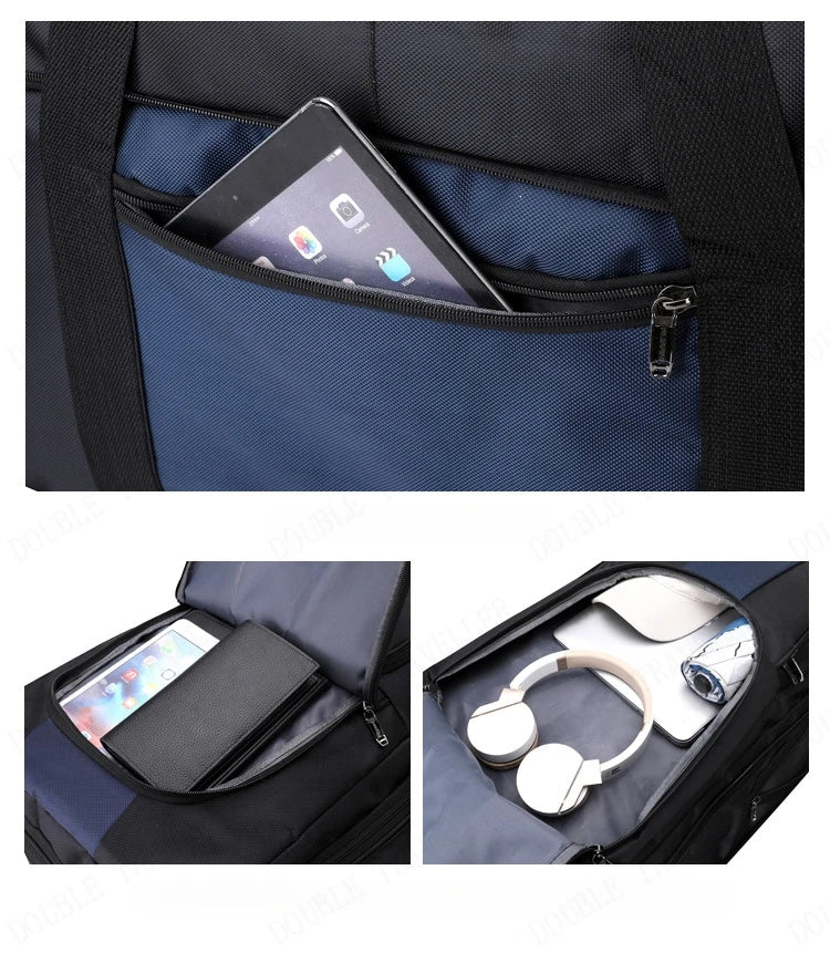 2025 New Travel Bags with Wheels Oxford Cloth Trolley Luggage Bag Organizes Folding Bags Quality Large Size Suitcases valises