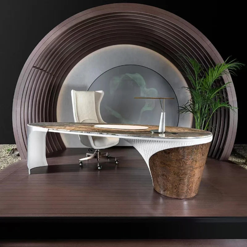 mid-century Marble office desk high-end luxury fashion design Computer desk Elegant comfortable mesa para escritório furniture