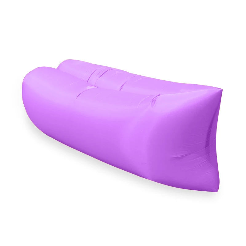 Single Person Lazy Inflatable Sofa Portable Outdoor Beach Air Sofa Bed Folding Camping Sleeping Bag for Comfortable Rest