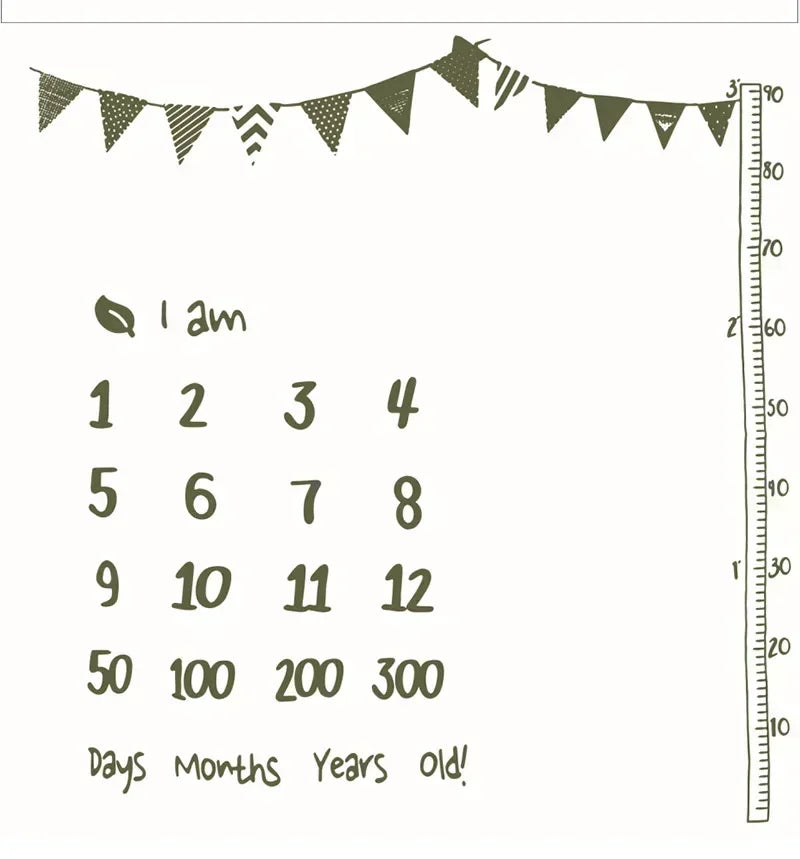 Newborn Photography Props Background Blankets Monthly Growth Milestone Blanket Photography Accessories Baby Background Cloth