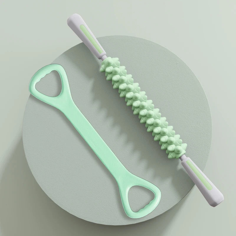 Yoga Massage Stick Yoga Fitness Wolf Teeth Muscles Massage Stick Calves Thighs Quadriceps Arm Forearm Relaxation Artifact Roller