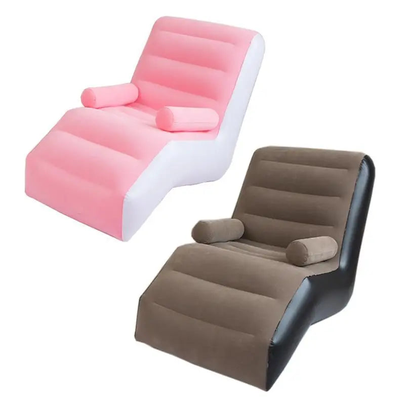 Pvc Flocking Inflatable Sofa Lazy Sofa Recliner Living Room Outdoor Lounge Chair