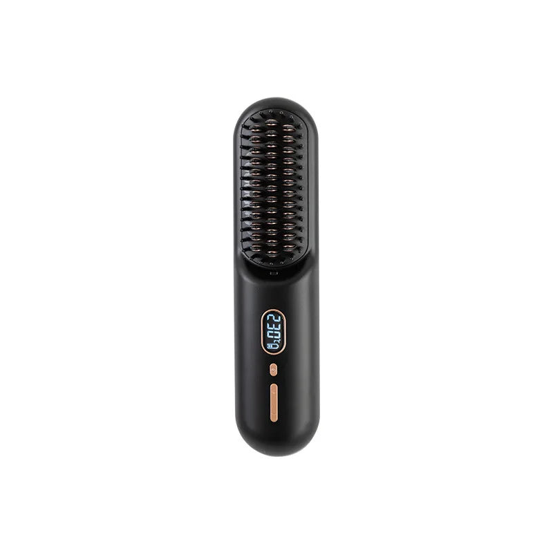 Household Wireless Portable Digital Negative Ion Straight Hair Comb TYPE-C Charging Roll Dual Purpose Straight Comb