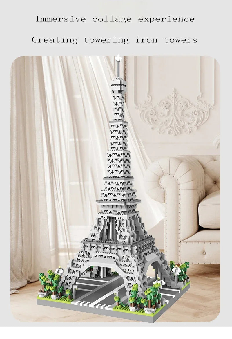 Eiffel Paris Tower Building Block Series Boys and Girls Children's Micro Particle Building Block Assembly Puzzle Toys