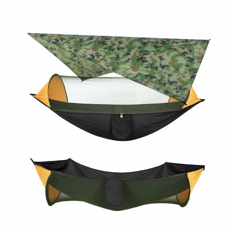 Camping Hammock with Mosquito Net and Rain Fly Tarp,hammock chair swing chair outdoor for Backpacking, Survival,Travel