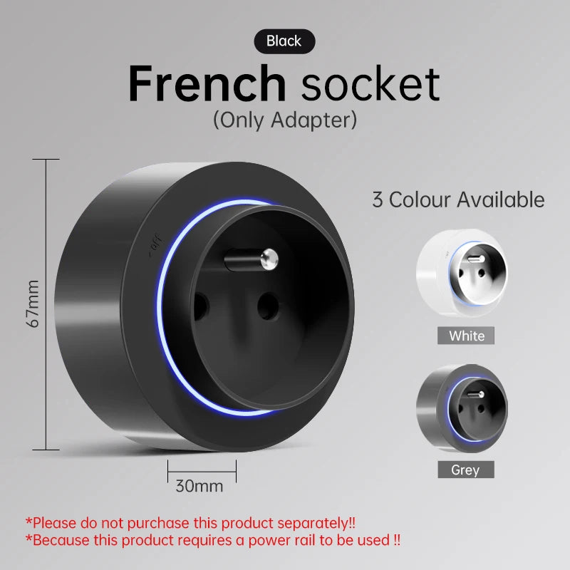 Universal Home Kitchen Bathroom Office Sockets Pop Replaceable High-end Quality Wall Power Track Socket EU UK FR US THA Standard