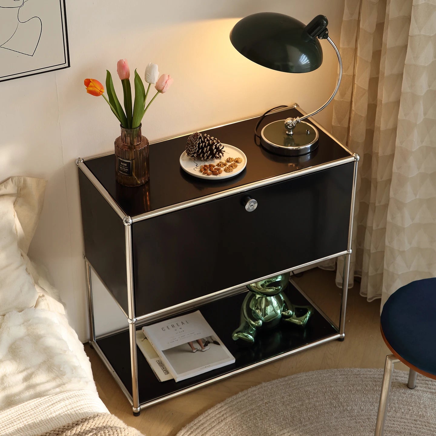 Cabinet for living room Storage locker drawer type storage Bedroom chest of drawers Organizer furniture Dual cabinet combination