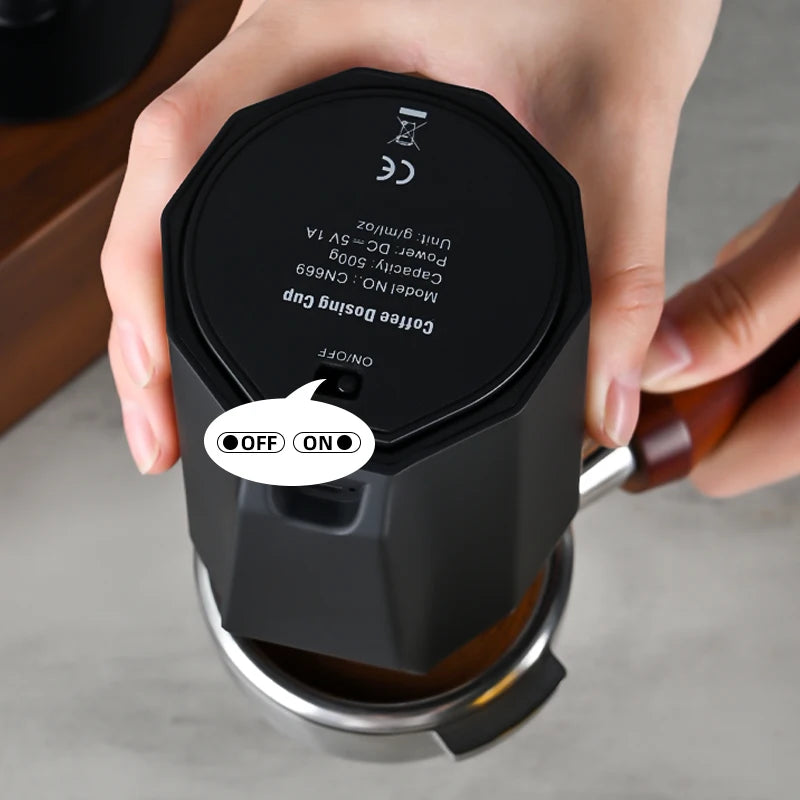 Portable Usb Rechargeable 500G/0.1g LED Display Screen Multiple Functions 304 Stainless Steel Coffee Electronic Scale Dosing Cup