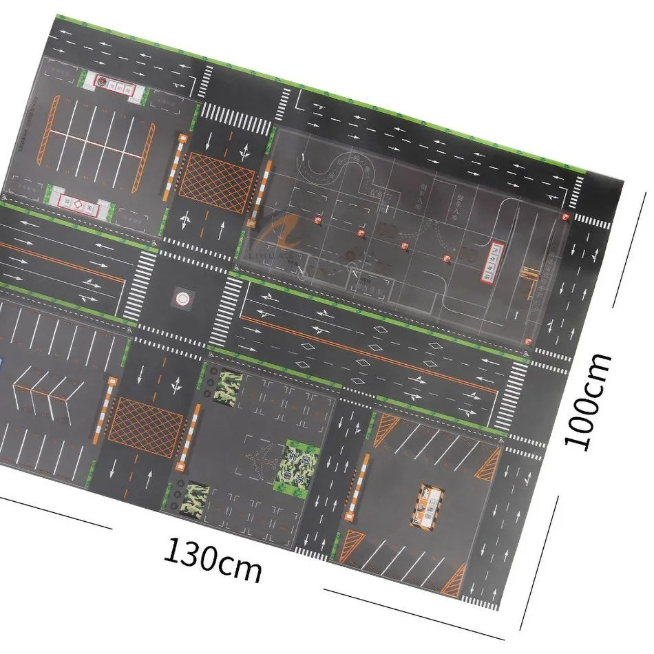 130*100cm Baby Crawling Mat for Children Cartoons Traffic Rug Indoor Toys City Road Carpet Kids Game Little Girl and Boy Playmat