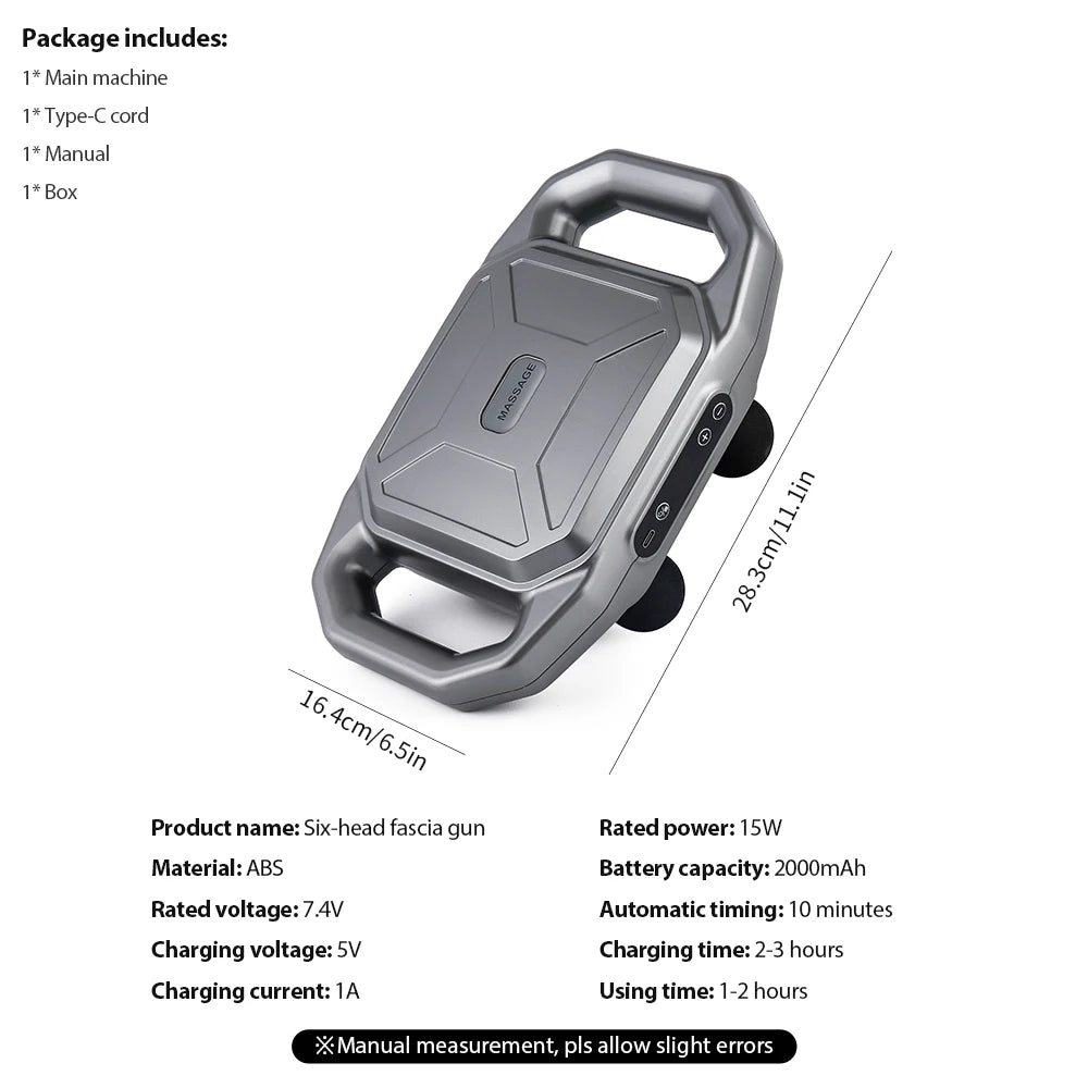 66-head Fascia Gun High Frequency Vibration Body Massage Gun Back Massager Waist Massager Neck Shoulder Thigh Fascia masajeador