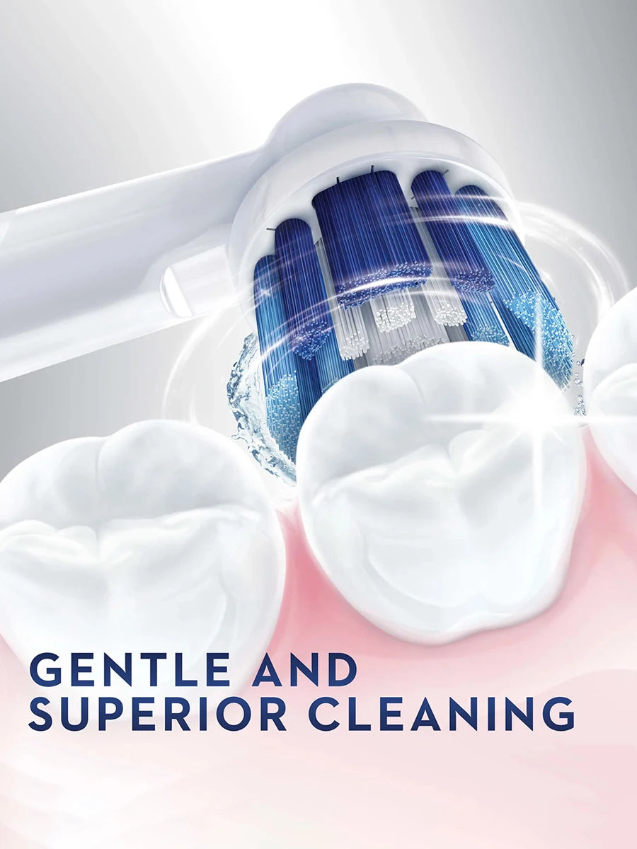 Oral B Rotation Electric Toothbrush AA Battery 7600 Rpm Cross Action Cleaning Teeth Tooth Brush with Brush Refills
