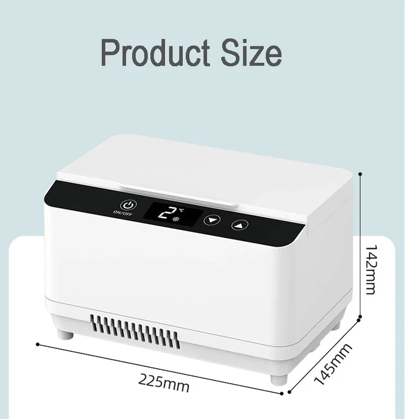 Double Layer Large Capacity Insulin Cooling Box With Carrying Bag Rechargeable LED Touch Insulin Medicine Refrigeration for Car