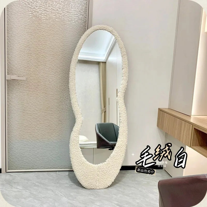 Wall hanging water ripple household villa model room floor mirror full-length mirror visual decoration