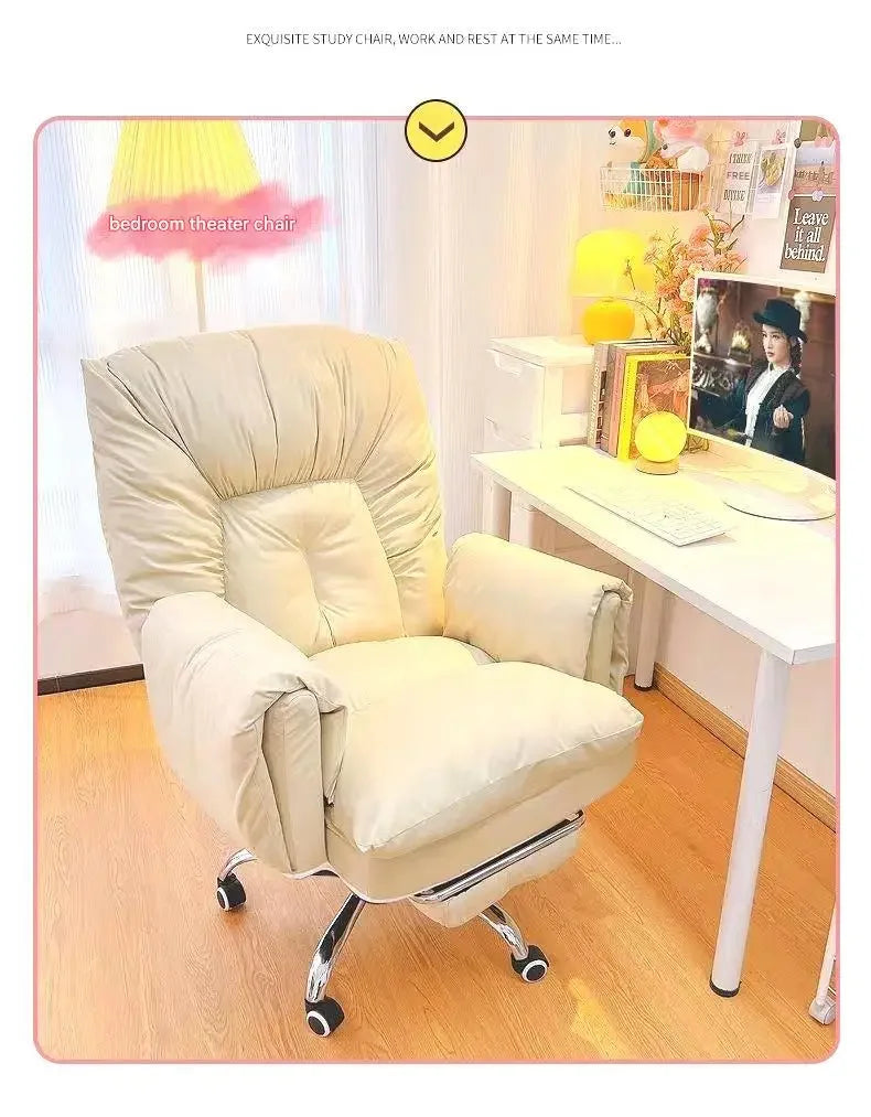 Salon Lazy Office Chair Modern Ergonomic Luxury Executive Office Chair Relaxing Reading Wheels Mobilya Lounge Suite Furniture