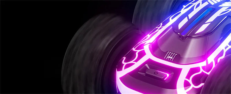 Sinovan Remote Control Car with Lights for Boys 4-7, 2.4GHz Rc Stunt Cars for Kids, 360°Rotating Double Sided RC Car Toys Black