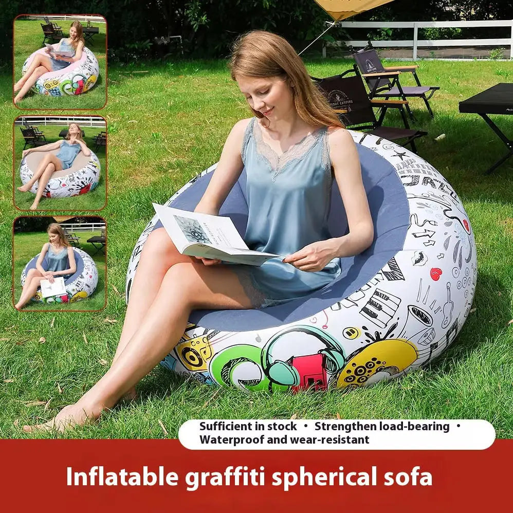 1PC Thickened Inflatable Lazy Sofa Lounge Chair – Perfect for Outdoor Courtyards & Indoor Leisure