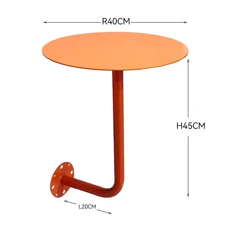 Wall-Mounted Small Round Table for Cafe Milk Tea Shop Corner Booth Space-Saving Bistro Counter Dessert Bar Wall Installation