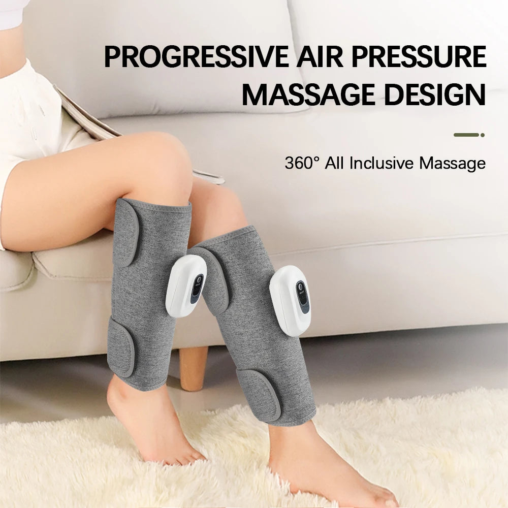 Electric Leg Massager Air Compression Calf Massage Relax Leg 3 Modes 360° Air Pressure Air Bag Leg Massage Rechargeable