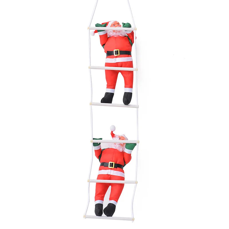 Christmas Santa Claus Climbing Ladder Doll Christmas Tree Hanging Decoration Indoor Door Wall Christmas Pendant New Year Gifts