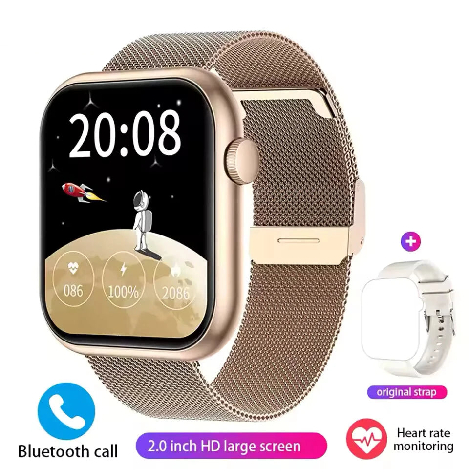 2025 New Watch 10 NFC Bluetooth Call Smart Watch Women Men Heart Rate Voice Assistant 100+Sports Ladies Smartwatch For Xioami