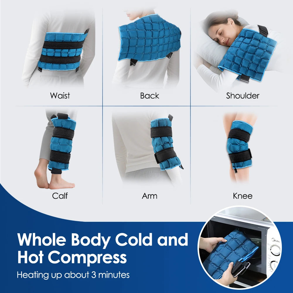 Reusable Large Ice Pack Wrap Hot Cold Compress Therapy Back Massage Pad Cooling Cushion For Knee Leg Neck Shoulder Muscle Strain