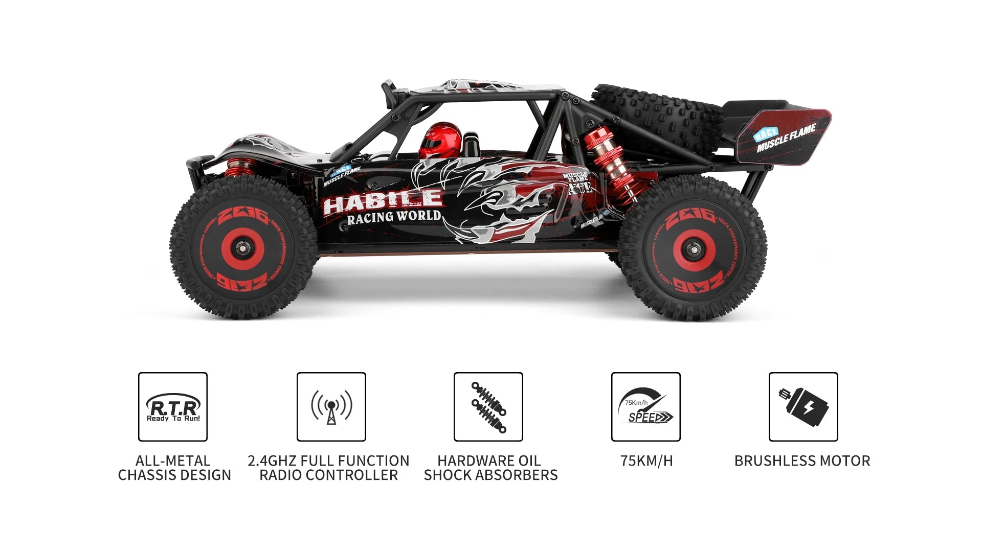 75 KM/H WLtoys 124016 V8 RC Car Brushless 4WD Electric High Speed Off-Road Remote Control Drift Rc Cars for Adults Toys