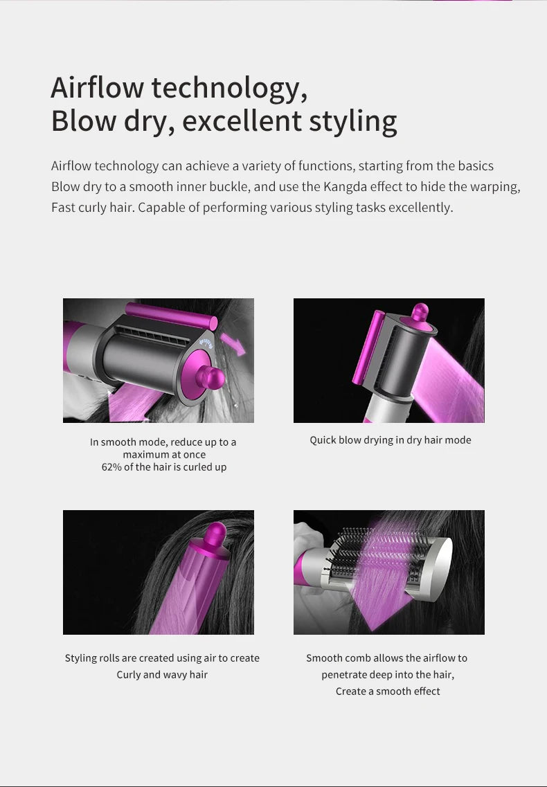 SenCiciMen X9 Multi Hair Styler Curling Iron Hair Hot Air Brush Curling Barrel Hair Dryer Salon Professional Curly Hair Styler