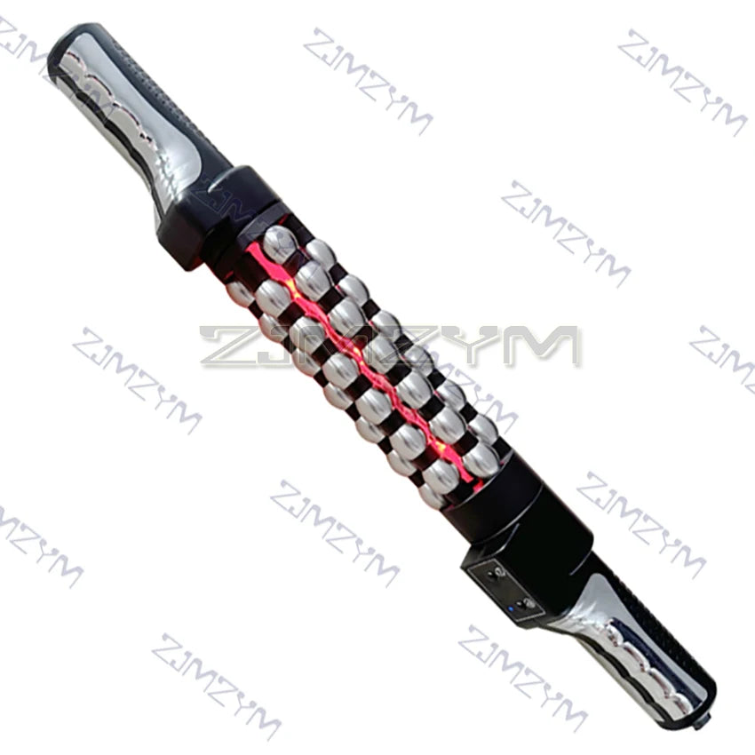 Relaxed Red Light Heated Massage Device 360 Rotating Inner Ball Muscle Relaxation Massage Roller For Whole Body Anti Cellulite