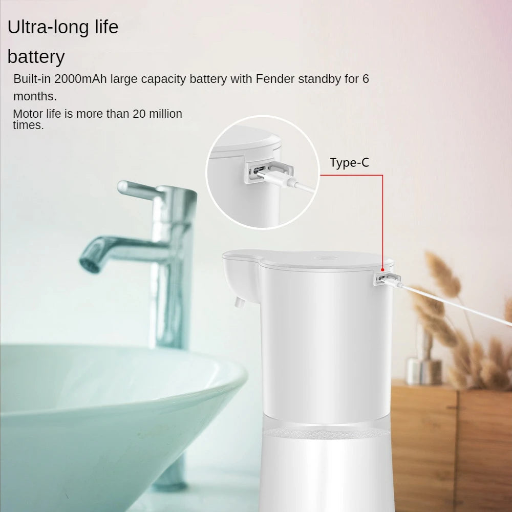Automatic Foaming Soap Dispenser,4-Level Adjustable Foam ,650ML/22oz Touchless Hand & Dish Soap Dispenser for Office,Hotel, Home