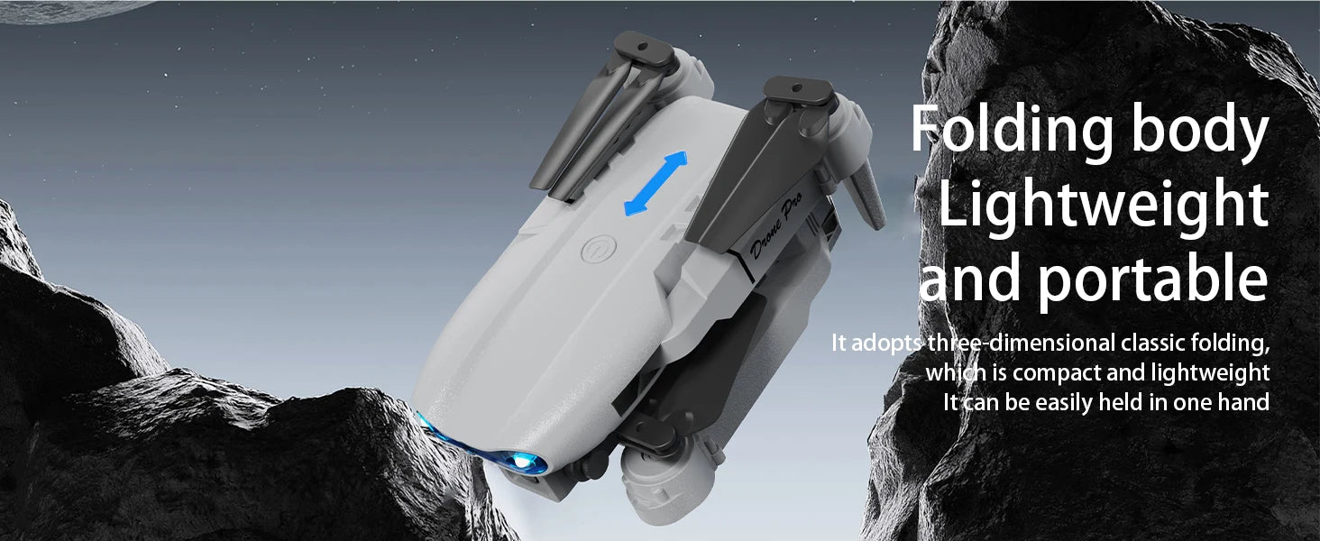 E99 Air Screen Control Drone Professional Wide RC Dron HD 4K Camera Foldable Helicopter Aircraft Quadcopter Drone Kid Gift Toys