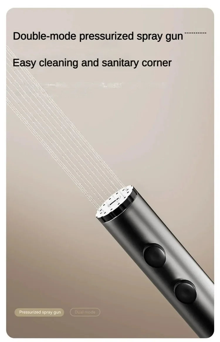 Grey shower Set Four-Function Smart Digital Display  Shower System Rainfall Pressurized Wall-mounted Piano Key Shower Faucet Set