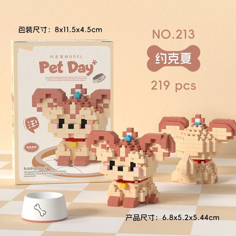 Animal Small Particle Dog Cat  Mini Building Blocks DIY Assembly Brick Sets Educational Toys for Kid 10 To 12 Year Birthday Gift