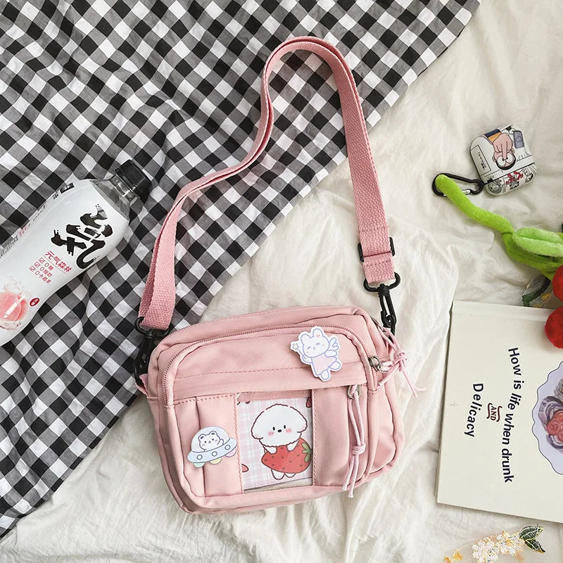 New Kawaii Bag Girls 2025 New JK Transparent Bag Small Crossbody Bag For Women Purses and Handbags Shoulder Bag Itabag Bolso