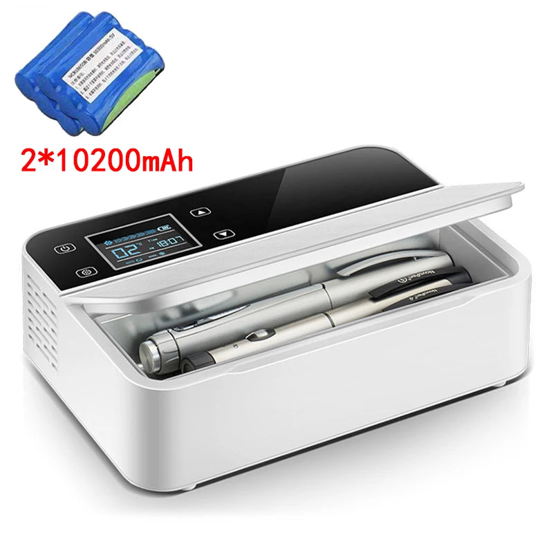Mini Fridge Medical Insulin Case Cooler USB Rechargeable Refrigerator Insulin Bag Travel Keep Chilled Meds with LCD Display