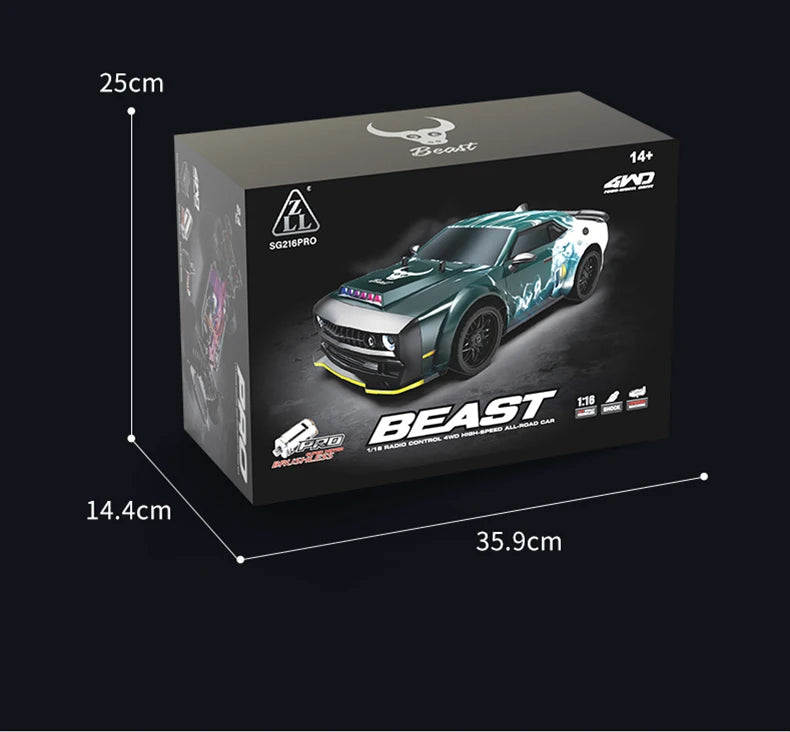 ZLL SG116 MAX/PRO 1:16 High Speed Drift Racing 80KM/H Or 40KM/H Brushless Motor 4WD RC Car Off Road Car Toys for For Kid Gift