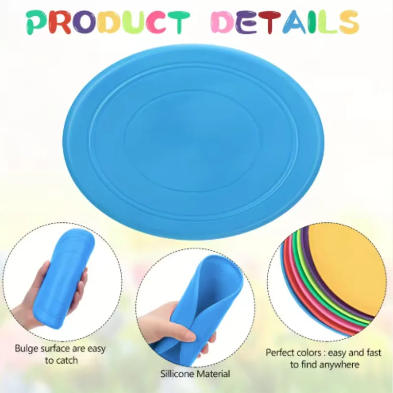 7 Colors Silicone Flying Saucer Funny Dog Cat Toy Dog Game Flying Discs Resistant Chew Puppy Training Interactive Pet Supplies